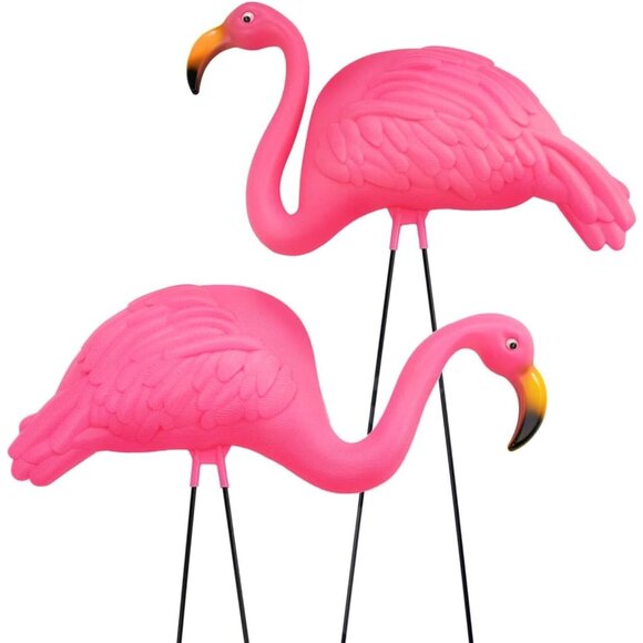 Other - Pink Flamingos Yard Decorations - 2 Pack Extra Large 24" Tall Plastic Flamingo S